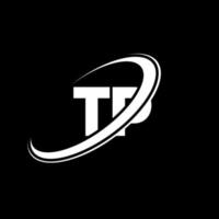 design de logotipo de carta tp tp. letra inicial tp círculo ligado logotipo monograma maiúsculo vermelho e azul. logotipo tp, design tp. tp, tp vetor