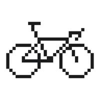 arte de pixel de bicicleta fixie vetor