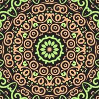 padrão sem emenda floral mandala bloco pattern.colorful ornamental design.luxurious padrão sem emenda para telhas, tecido, papel de paredecloth.oriental. vetor