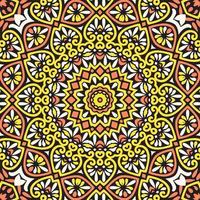 padrão sem emenda floral mandala bloco pattern.colorful ornamental design.luxurious padrão sem emenda para telhas, tecido, papel de paredecloth.oriental. vetor