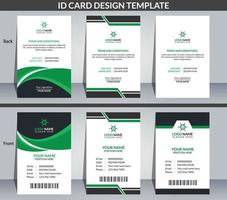modelo de design de cartão de identificação corporativo e criativo vetor