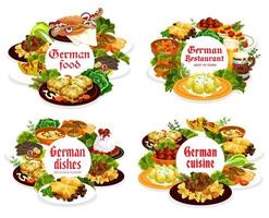 comida alemã cozinha refeições e pratos almoço, jantar vetor