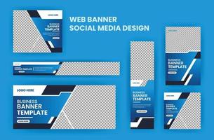 design de pacote de modelo de web de banner de negócios, banner de anúncios de capa de mídia social, panfleto, cartão de convite vetor