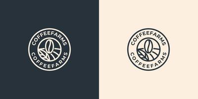 inspiração de design de logotipo de fazendas de café vintage simples vetor