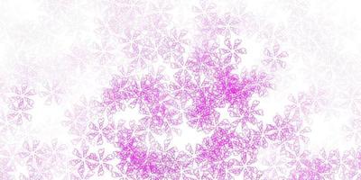 layout abstrato do vetor roxo, rosa claro com folhas.