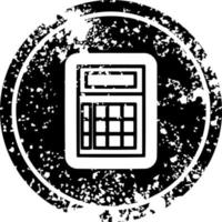 calculadora matemática ícone angustiado vetor