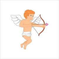 ilustração vetorial de cupido. personagem de anjo bebê. vetor