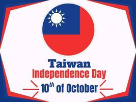 dia da independência de taiwan 10 de outubro vetor de fundo