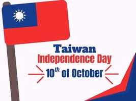 dia da independência de taiwan 10 de outubro vetor de fundo