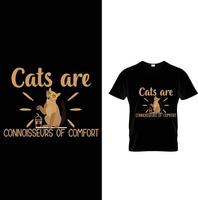 melhor design de camiseta de amante de gatos vetor