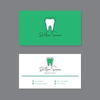 cartão de visita de odontologia verde e branco aqua vetor