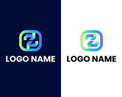 modelo de design de logotipo moderno letra s e z vetor