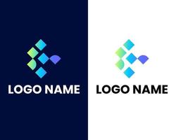 modelo de design de logotipo moderno letra e vetor