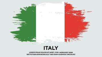 textura grunge desbotada vetor de design de bandeira de itália colorida
