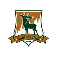 distintivo ou emblema de vetor de clube de esporte de caça