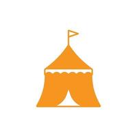 eps10 laranja vector tenda de circo tarifa abstrato ícone sólido isolado no fundo branco. símbolo do festival de circo em um estilo moderno simples e moderno para o design do seu site, logotipo e aplicativo móvel