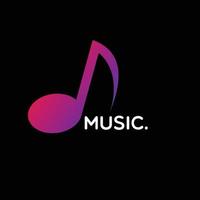 vetor de ícone de logotipo de música