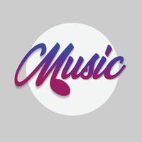 vetor de ícone de logotipo de música