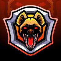 mascote de cabeça de hiena. design de logotipo esportivo vetor