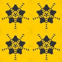 sem costura padrão amarelo com forma tribal. projetado em ikat, asteca, folclore e estilo árabe. ideal para vestuário de tecido, cerâmica, papel de parede. ilustração vetorial. vetor