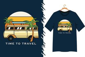 design de camiseta de citação de viagem vetor