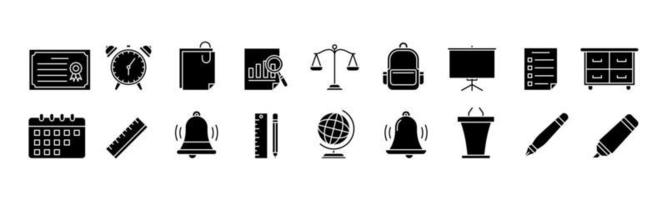 ilustração em vetor modelo de design de conjunto de ícones de educação