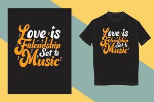 design de camiseta de música vetor