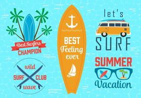 Free Vector Surfing Graphics e Emblems