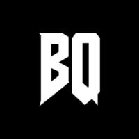 design de logotipo de letra bq. letras iniciais ícone do logotipo da bq gaming para empresas de tecnologia. modelo de design de logotipo mínimo de carta de tecnologia bq. vetor de design de letra bq com cores brancas e pretas. churrasco