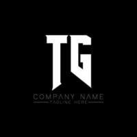 design de logotipo de letra tg. letras iniciais ícone do logotipo da tg gaming para empresas de tecnologia. modelo de design de logotipo mínimo de carta de tecnologia tg. vetor de design de letra tg com cores brancas e pretas. tg