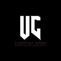 design de logotipo de carta uc. letras iniciais ícone do logotipo da uc gaming para empresas de tecnologia. modelo de design de logotipo mínimo de carta de tecnologia uc. vetor de design de letra uc com cores brancas e pretas. uc