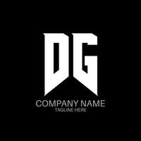 design de logotipo de carta dg. letras iniciais ícone do logotipo da dg gaming para empresas de tecnologia. modelo de design de logotipo mínimo de carta de tecnologia dg. vetor de design de letra dg com cores brancas e pretas. dg