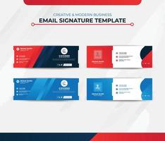design de assinatura de e-mail criativo moderno para negócios e perfil pessoal. vetor