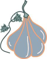abóbora vegetal vetor ilustração desenhada à mão colheita sazonal de outono