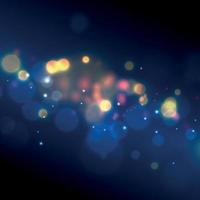 fundo abstrato azul bokeh com círculos desfocados e glitter. elemento de decoração para feriados de Natal e ano novo, cartões, banners da web, cartazes - vetor