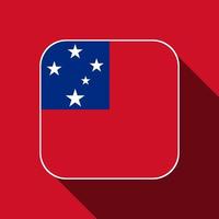 bandeira de samoa, cores oficiais. ilustração vetorial. vetor