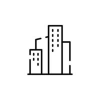 cidade, cidade, modelo de logotipo de ilustração vetorial de ícone de linha pontilhada urbana. adequado para muitos propósitos. vetor