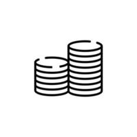 dinheiro, dinheiro, riqueza, modelo de logotipo de ilustração vetorial de ícone de linha pontilhada de pagamento. adequado para muitos propósitos. vetor