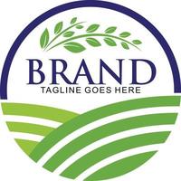 marcas de logotipo para o conceito de design de agricultura vetor