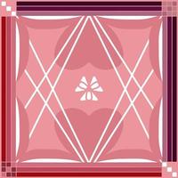 design de padrão rosa geométrico ideal para lenço de seda, lenço, bandana, desgaste do pescoço, xale, hijab, tecido, têxtil, papel de parede, tapete ou cobertor. arte para impressão de moda. ilustração vetorial. vetor
