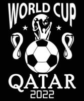 design de camiseta vetorial da copa do mundo catar 2022 vetor