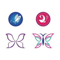 borboleta logotipo modelo ícone do design vetor