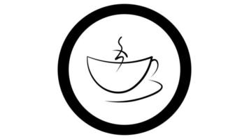 xícara de café abstrata para logotipo vetor