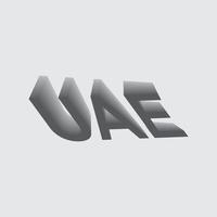 design criativo do logotipo da carta 3d dos emirados Árabes Unidos vetor