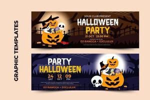 modelo de design gráfico com tema de halloween fácil de personalizar design simples e elegante vetor