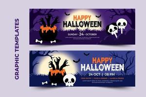 modelo de design gráfico com tema de halloween fácil de personalizar design simples e elegante vetor