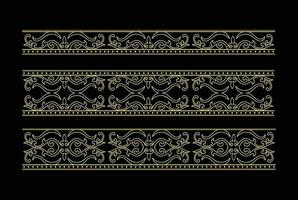 retângulo sem costura dourada beleza decorativa borda real moldura ornamento elemento design ilustração vetor