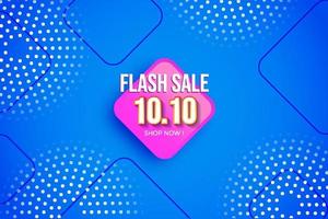 venda flash especial 10.10. fundo de design de modelo de banner vetor