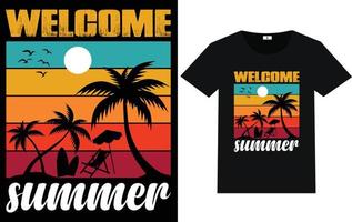 tipografia de verão e design gráfico de camiseta vetor