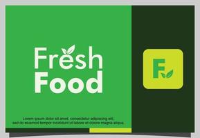 vetor de design de logotipo de alimentos frescos